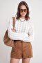 Mixray Hair Braid Patterned Round Neck Sweater - 3