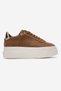 Nera Tan Suede Patterned Genuine Leather Women's Casual Sports Shoes - 6