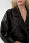 Bdart Lace-Up Faux Leather Trench Coat - 5