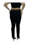 Plus Size Denim High Waist Tight Leg Pants with Stone Detail and Belt for Women - 4