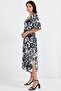 Bdart Floral Midi Dress with Square Neckline and Slit - 2