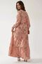 Printed Long Sleeve Viscose Modest Dress - 3