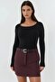Straight High Waist Mini Shorts Skirt - 3