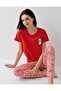 Mother and Child Pajamas Sold Separately, 100% Cotton, Red Heart Pattern, Mother Daughter Pajamas Set Combination - 6