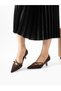Vi̇ttori̇a Brown Pin Detailed Heeled Women's Shoes - 5