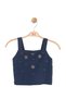 Girl's Cashmere Crop Top 8-14 Years Old Navy Blue - 2