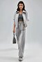 Modal Textured Zippered Sweatshirt & Trousers Two-Piece Set Berşan Collection - 3