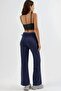 Modal Textured High Waist Wide Leg Ruched Detail Pants Berşan Collection - 2