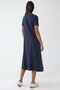 Round Neck Short Sleeve Basic Midi Dress Busem Collection - 4