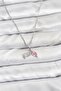 316L Steel Chain Silver Color Fish Tail Model Zircon Stone Women's Necklace -