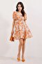 Bdart Square Neck with Belt Short Mini Dress - 2