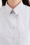 Bdart Wide Cut Striped Poplin Shirt with Pocket Detail - 4