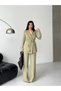 Women's Floral Accessory Detailed Chiffon Sleeve Suit - 4