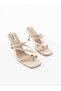 Adella Cream Heeled Women's Slippers - 3