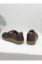 26Y-182-7059 Genuine Leather Daily Shoes with Zipper Detail and Rubber Laces for Women - 5