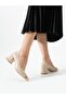 Amore Cream Patent Leather Heeled Women's Shoes - 5