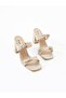 Estelle Cream Thick Heeled Women's Slippers - 3