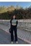 Black Basic Camisole Trousers