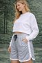 Women's Sports Shorts High Waist Side Cappa Fabric Stripes Comfortable Fit Casual, Fitness and Training Shorts - 5