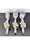 Silver Serving Tongs Set of 3 Gold Butterfly Pasta/Cake/Dinner/Presentation Tongs