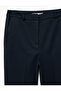 Straight Leg Viscose Blend Cigarette Pants with Pockets - 5