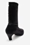 Alora Black Scuba Women's Short Heeled Boots - 5