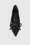 Daphne Black Rustic Bow Detail Women's Stiletto - 4