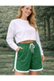Women's Sports Shorts High Waist Side Cappa Fabric Stripes Comfortable Fit Casual, Fitness and Training Shorts - 2