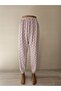 Women's Patterned Pajama Bottoms with Elastic Waist, Comfortable Cut, Home Wear - 4
