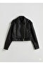 Leather Women's Black Lined Leather Jacket with Waist Belt - 7