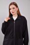 Black Self-Patterned Collared Double Suit - 4