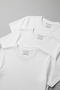Cotton 3-Piece White Basic Short Sleeve T-Shirt Economic Set, Premium Fabric, Men - Women