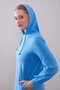 Blue Hooded Dress with Hidden Pocket Detail - 4
