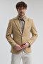 Savue Men's Light Camel Cotton Blended Lycra Stretch Fabric Sports Blazer Jacket