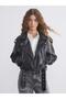 New Season Oversize Women's Black Biker Leather Jacket - 2