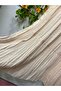 Cream Embroidered Layered Chiffon Skirt with Lining - 3