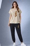 COTTON WIDE FIT 2-PIECE SET T-SHIRT TRACKSUIT LEPAR HEART PRINTED