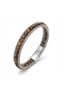 Certified Tiger's Eye Natural Stone Bracelet Steel Rope Steel Lock - 3