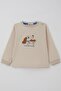 Baby Boy Tracksuit Set with Cute Puppy Embroidery, 9 Months-3 Years, Cream - 2