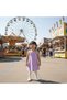 Summer Girls' Printed Dress with Straps and Laces