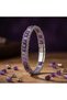Certified Amethyst Natural Stone Bracelet Steel Rope Steel Lock - 2