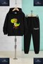 Children's Unisex Rawr Dino Green Bike 3Lu Hooded Tracksuit Set - 2