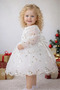 Girls' Long Sleeve 3D Floral Vintage Bow Special Occasion Birthday Dress – Princess Model - 3