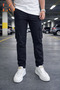 Men's Pants with Pockets, High Waist, Zippered Elastic Cuffs - 2