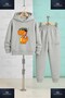 Children's Unisex Rawr Dino Orange 3-Piece Hooded Tracksuit Set - 3