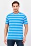 Men Crew Neck Stripe Short Sleeve T-Shirt, Multicolor