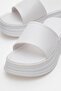 Women's Wide Band Slippers White - 3