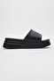 Women's Wide Band Slippers Black - 2