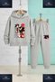 Children's Unisex Sonc 2-Piece Black 3-Piece Hooded Tracksuit Set with Side Writing - 3