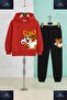 Children's Unisex Tiger Side Cute Large 3-Piece Hooded Tracksuit Set - 4